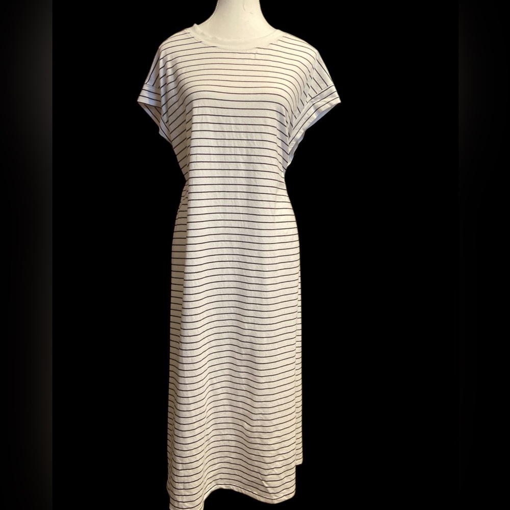 A New Day Black and White Casual Dolman Sleeve Dress